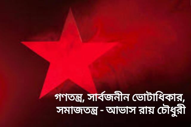 গণতন্ত্র, সার্বজনীন ভোটাধিকার, সমাজতন্ত্র - আভাস রায় চৌধুরী