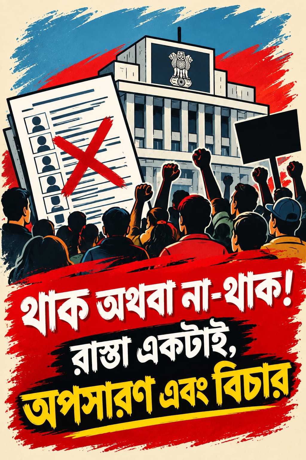 থাকা অথবা না-থাকা! রাস্তা একটাই, অপসারণ এবং বিচার